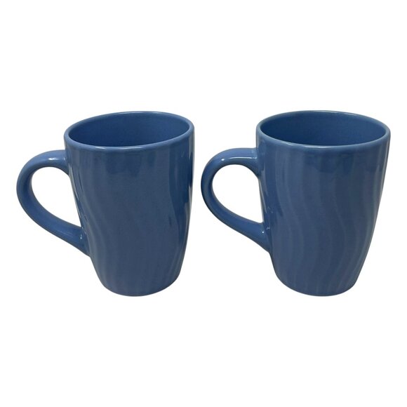 Royal Norfolk Blue Ceramic Coffee Mugs Set Of 2 Microwave & Dishwasher Safe - Picture 11 of 16